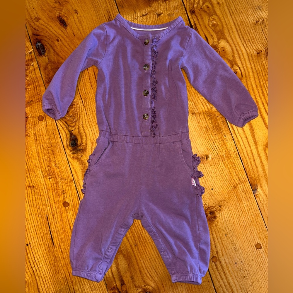 Ruffle Butts Purple Romper